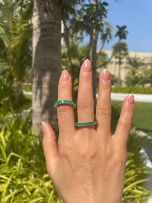 0.20ct Oval Emerald Eternity Ring
