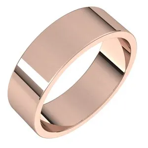 10K Rose 6 mm Flat Band Size 11