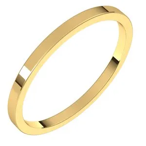 10K Yellow 1.5 mm Flat Band Size 8