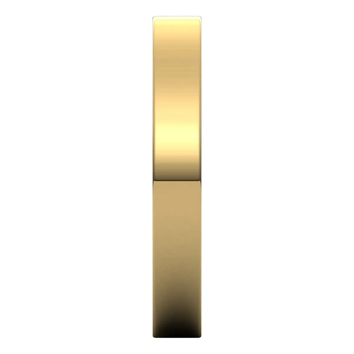 10K Yellow Gold 3 mm flat Wedding Band