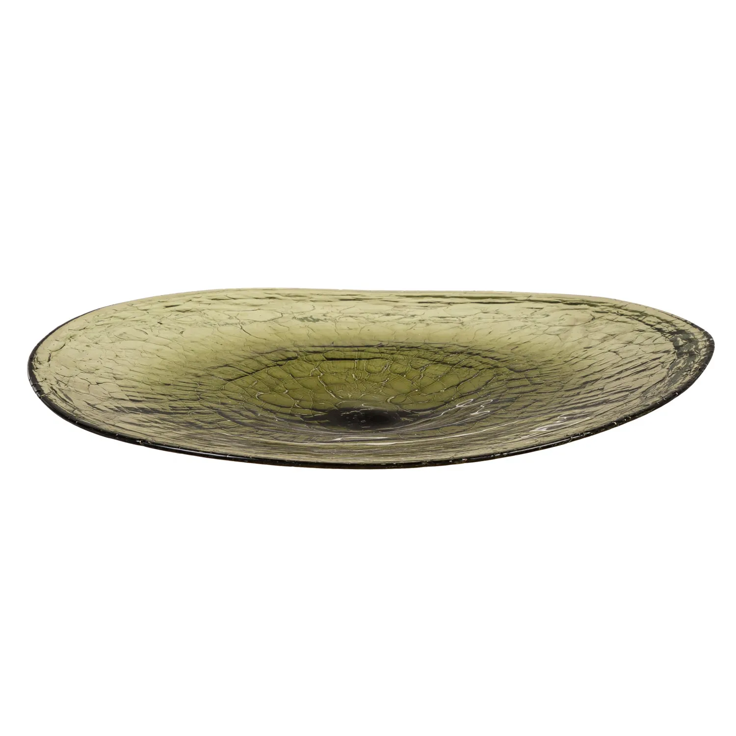 16" Crackled Glass Bird Bath,2gb7100