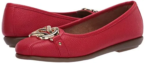 Aerosoles Women's Big Bet Flat Heel, Red, 9