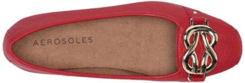Aerosoles Women's Big Bet Flat Heel, Red, 9