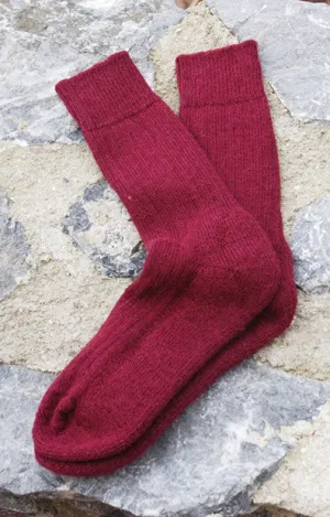 Alpaca Short Ribbed Socks