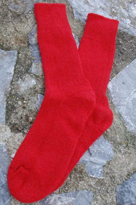 Alpaca Short Ribbed Socks
