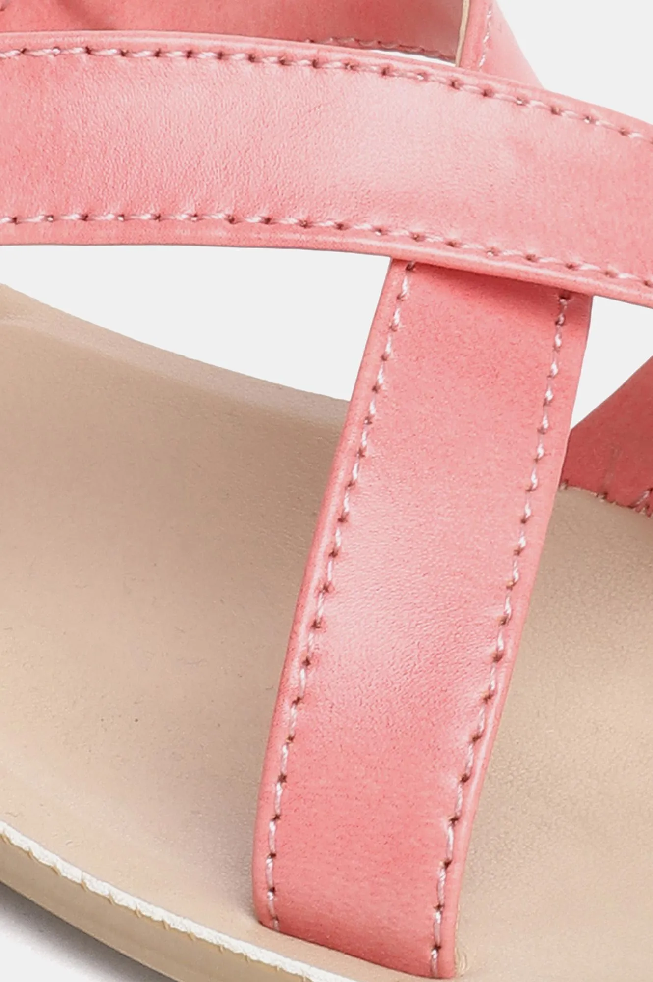 Aurelia Pink Solid Almond Toe-Zrosa