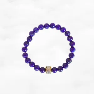 Auspicious Beaded Lapis Bracelet