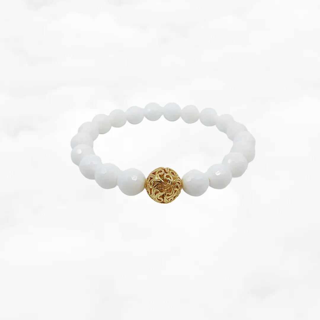 Auspicious Beaded Tridacna Bracelet 8-10mm