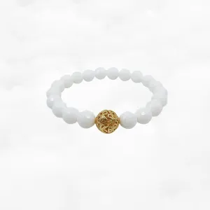 Auspicious Beaded Tridacna Bracelet 8-10mm