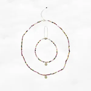 Auspicious Origin Tourmaline Necklace and Bracelet Set