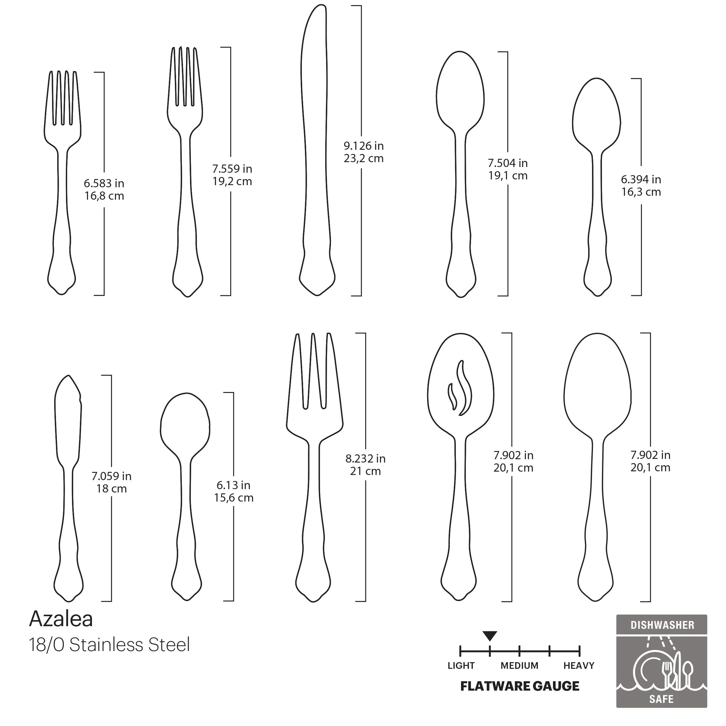 Azalea 45 Piece Everyday Flatware Set