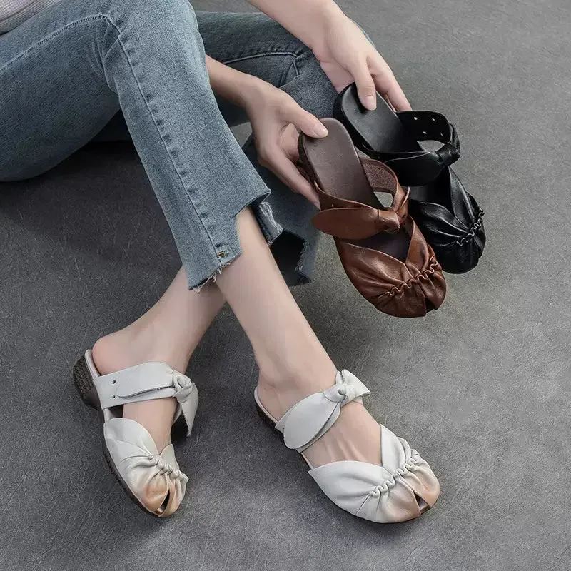Babakud Women Comfort Ribbon Mules