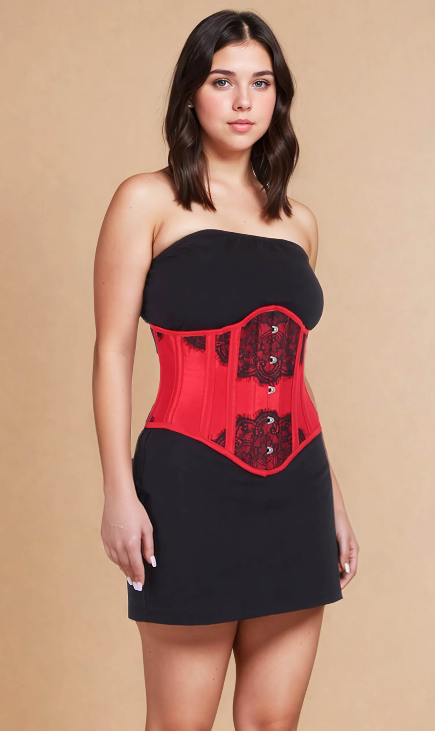 Barrett Red Waspie Underbust Corset