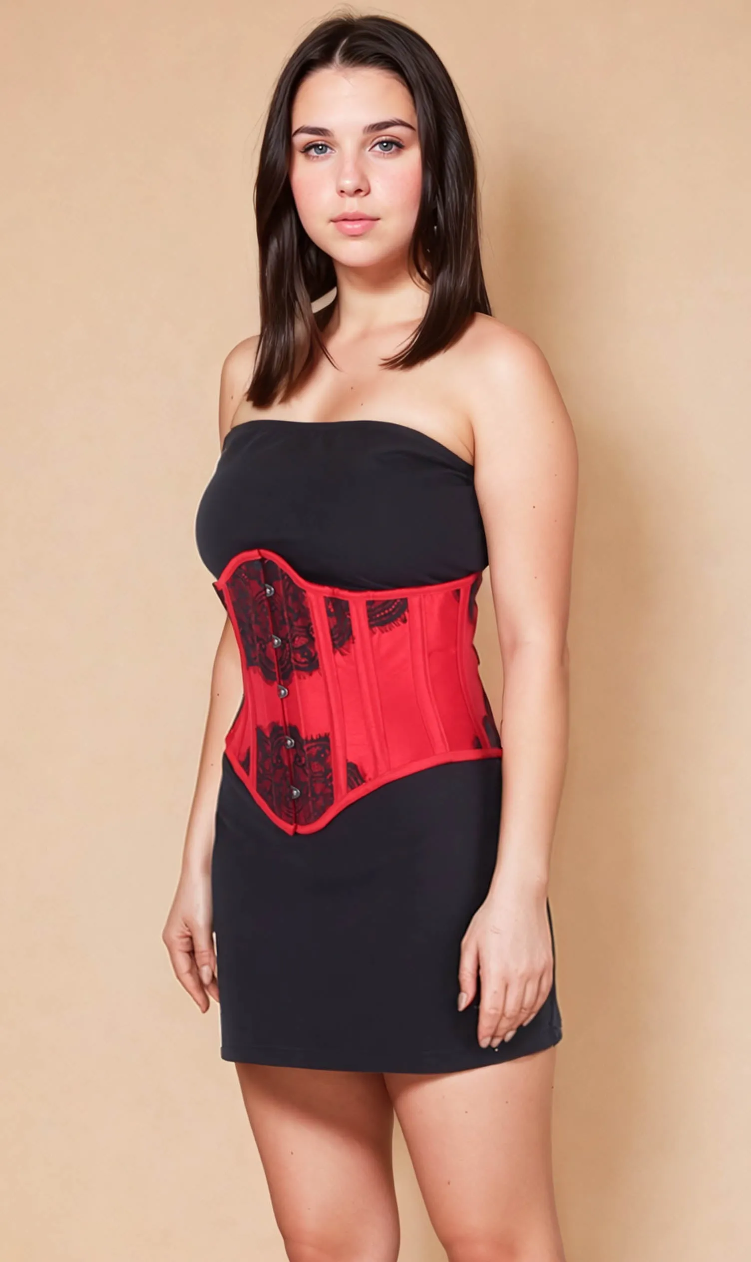 Barrett Red Waspie Underbust Corset