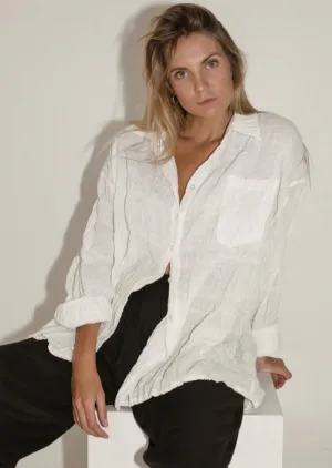 Beiged Everyday Shirt Romance White