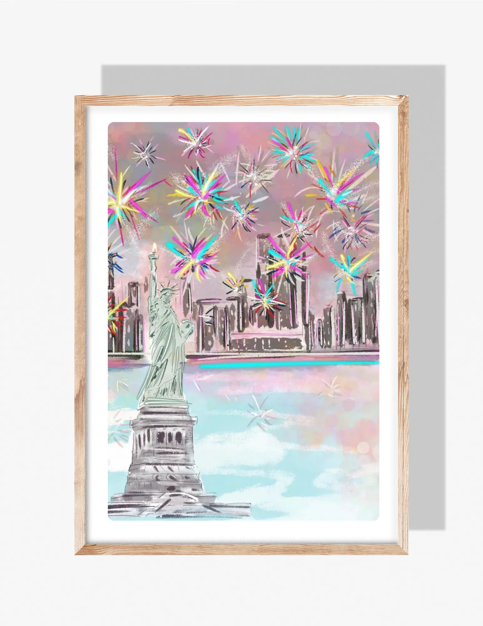 BIG APPLE FIREWORKS - Art Print