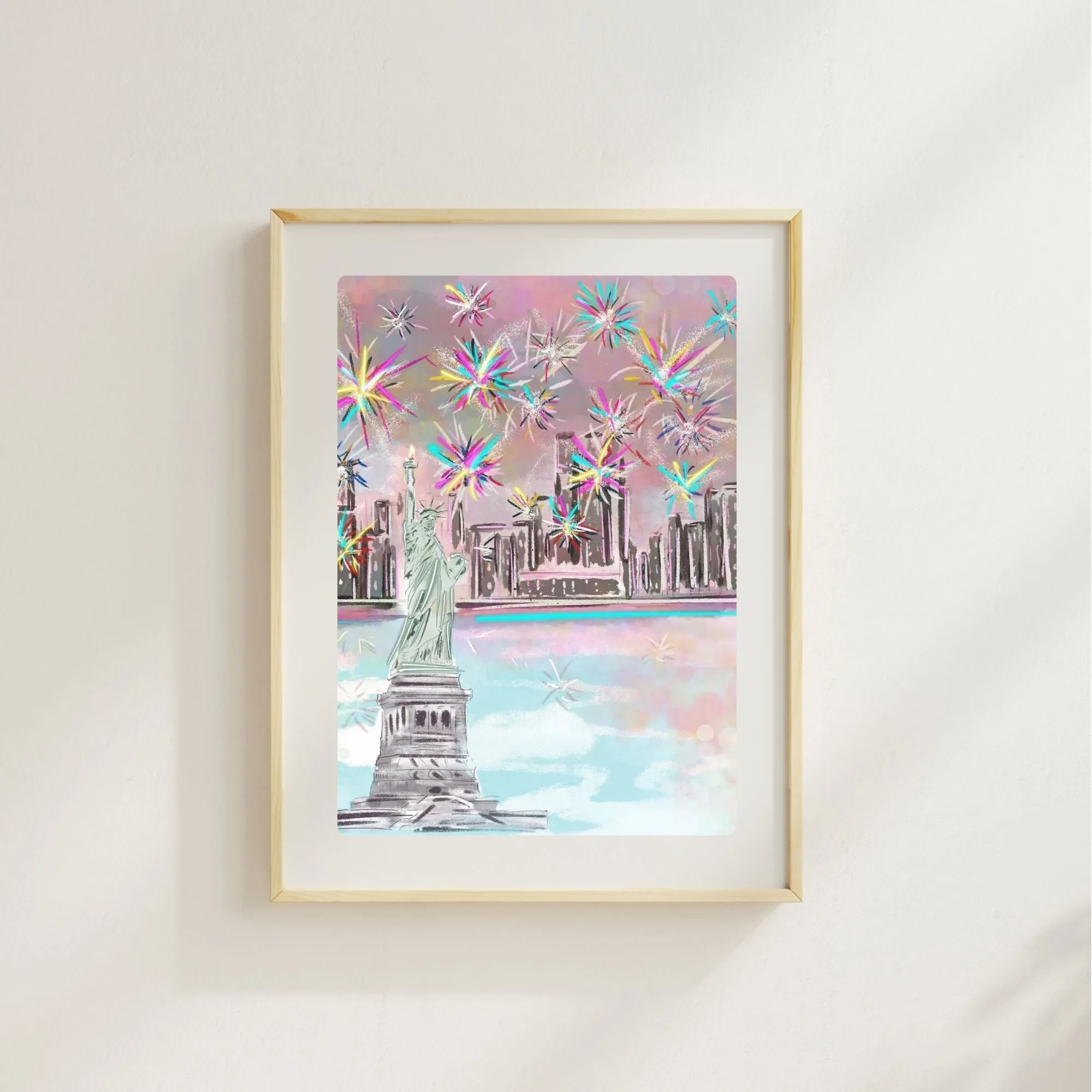 BIG APPLE FIREWORKS - Art Print
