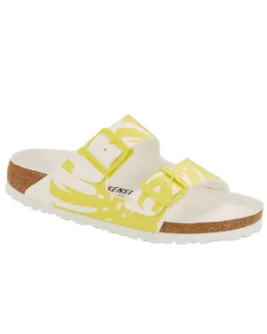 Birkenstock Arizona Birko Flor Monstera White/Lime Sour Narrow