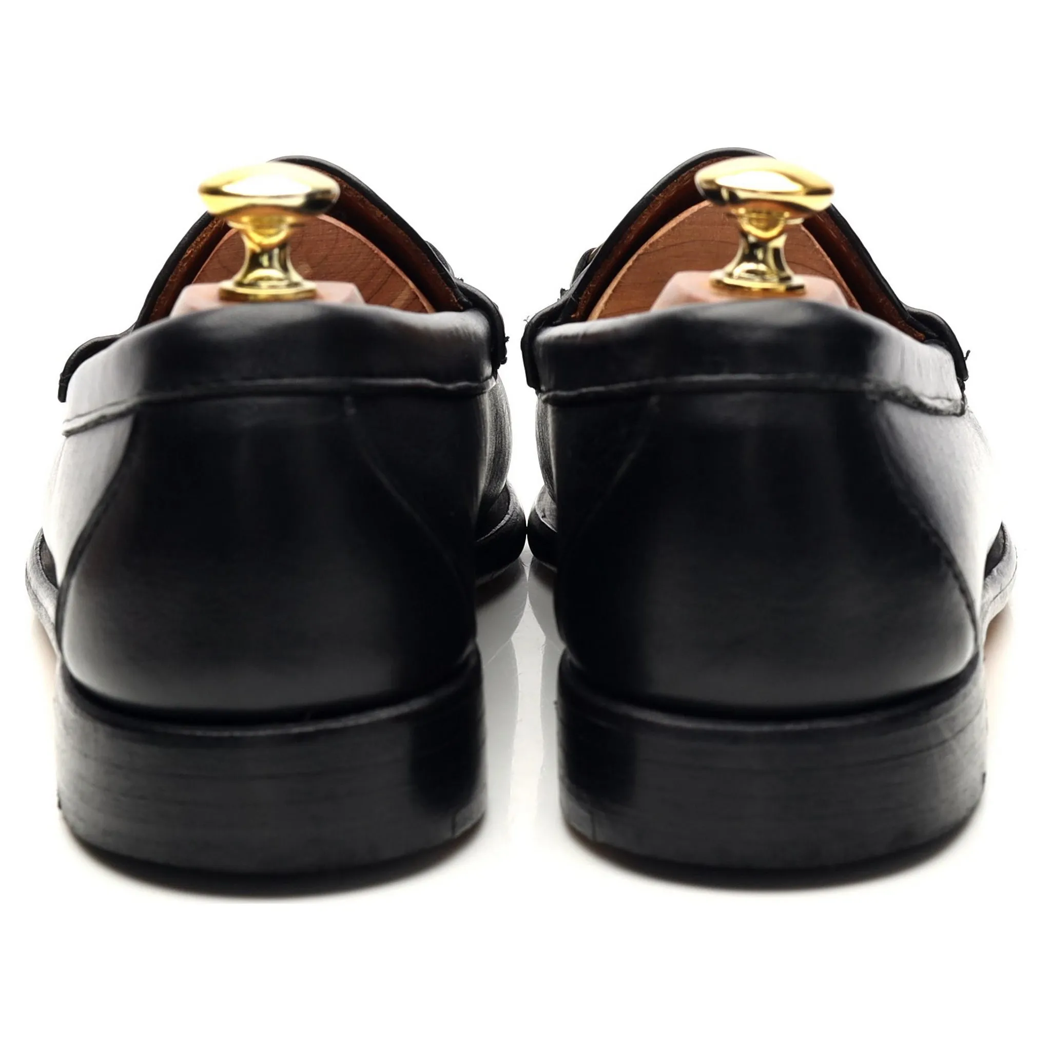 'Bit Loafer' Black Leather Horsebit Loafers UK 8.5 US 9 D