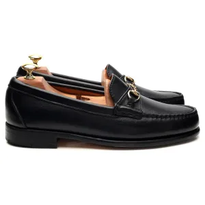 'Bit Loafer' Black Leather Horsebit Loafers UK 8.5 US 9 D