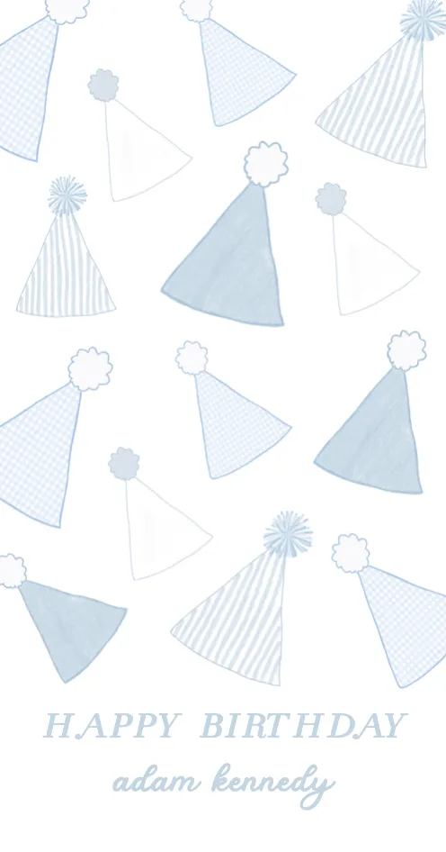 Blue Birthday Hat Tag