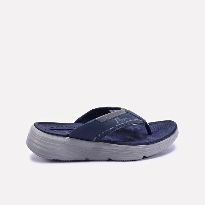 Blue Comfy Sports Slippers For Men 0151097