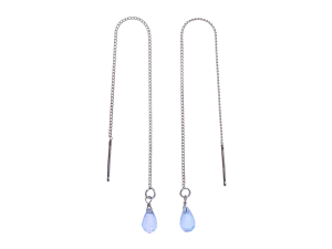 Blue Topaz Threader Earrings