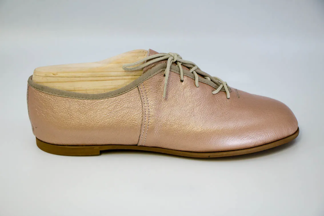 Blush rose gold lace up