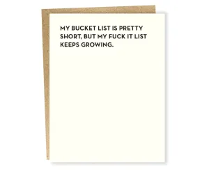 Bucket List Card