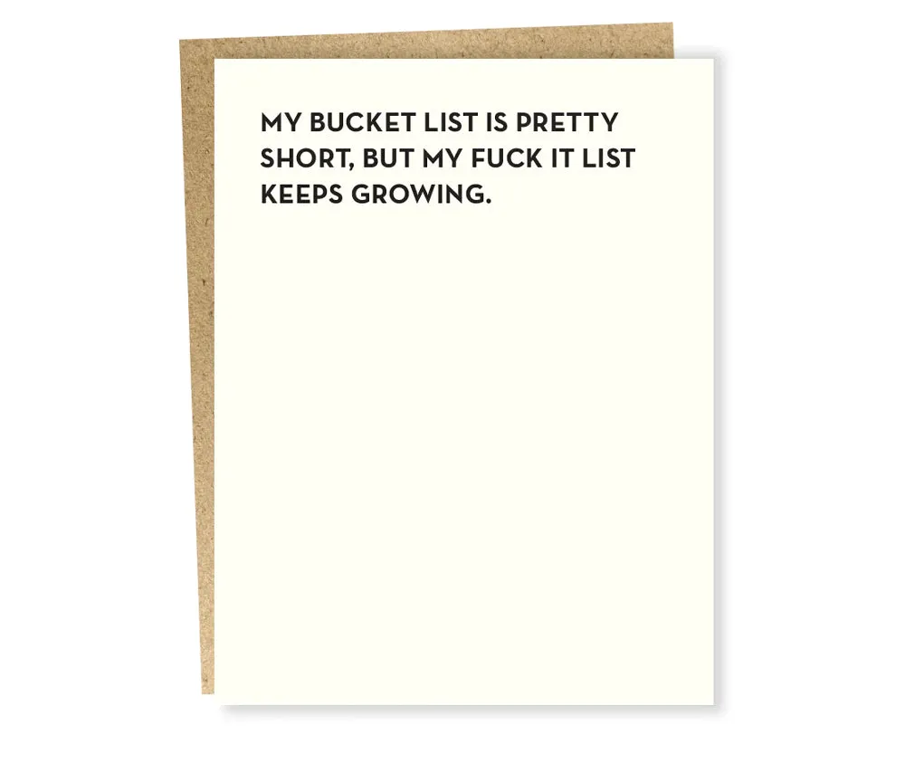 Bucket List Card