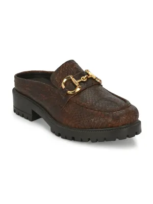CARLO ROMANO BY WASAN BROWN MULES FOR WOMEN