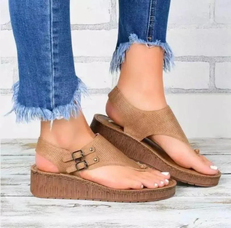 Casual Summer Buckle Platform Shoes