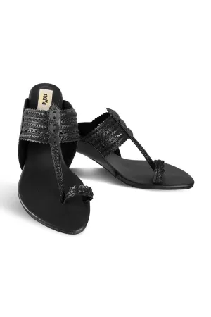 Classic K Block Heel Black
