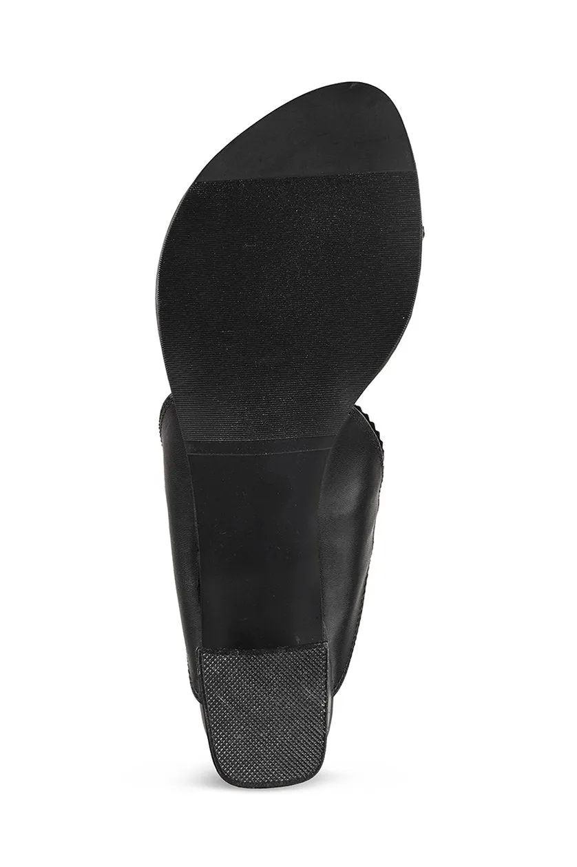 Classic K Block Heel Black