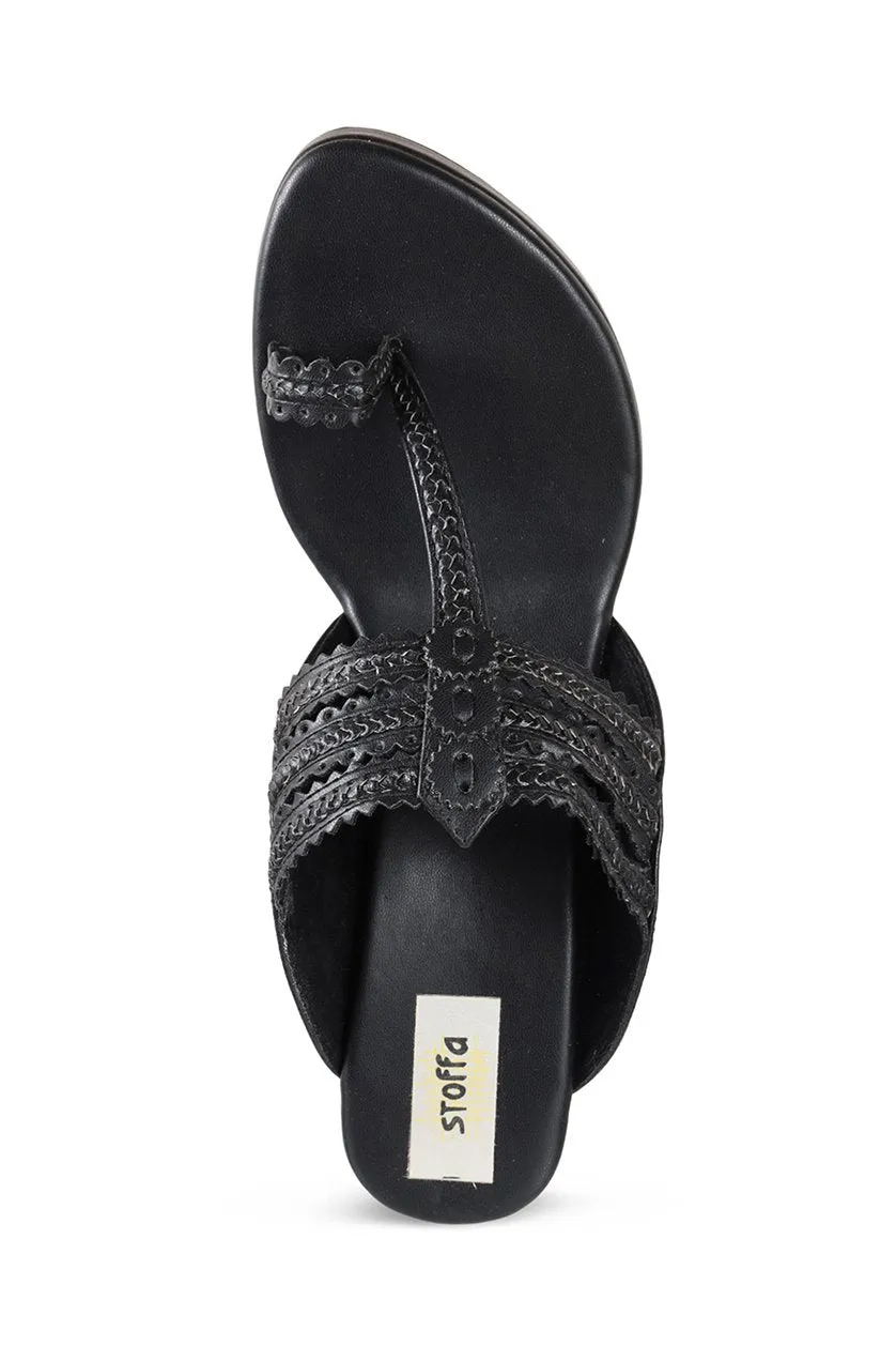 Classic K Block Heel Black