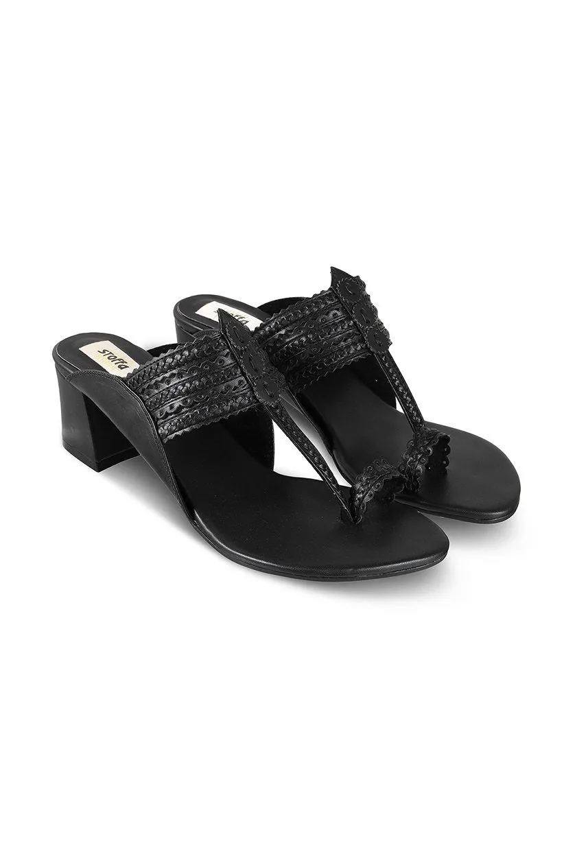 Classic K Block Heel Black