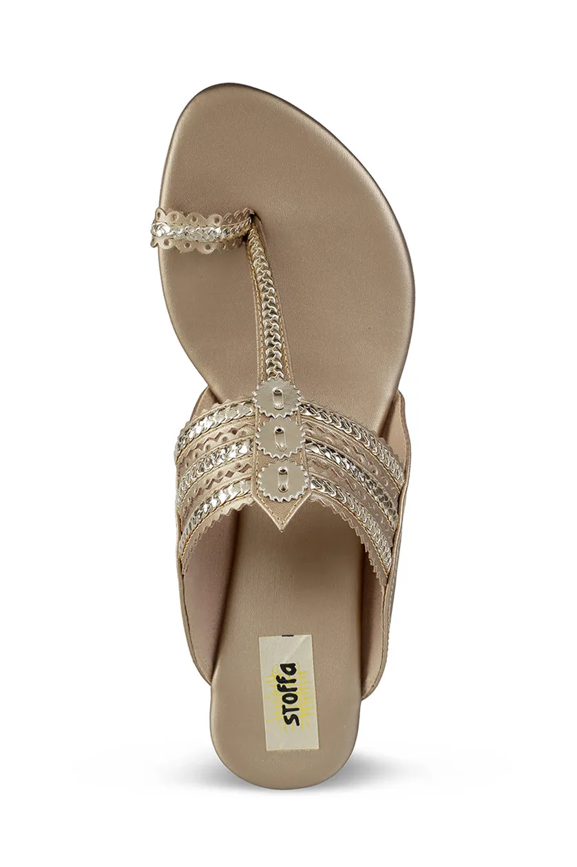 Classic Low K Wedge Antique Gold