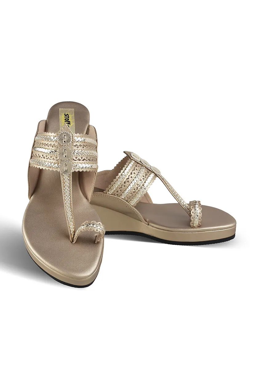 Classic Low K Wedge Antique Gold