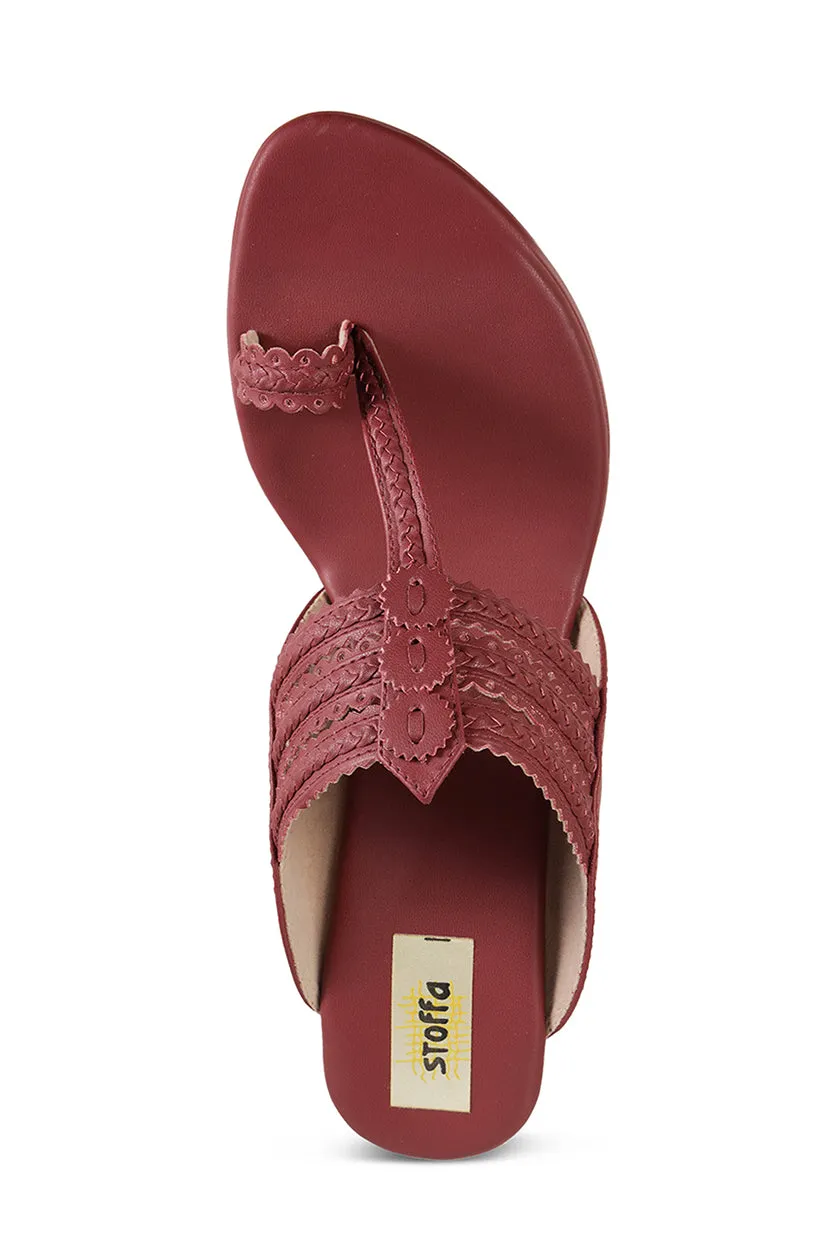 Classic Low K Wedge Maroon