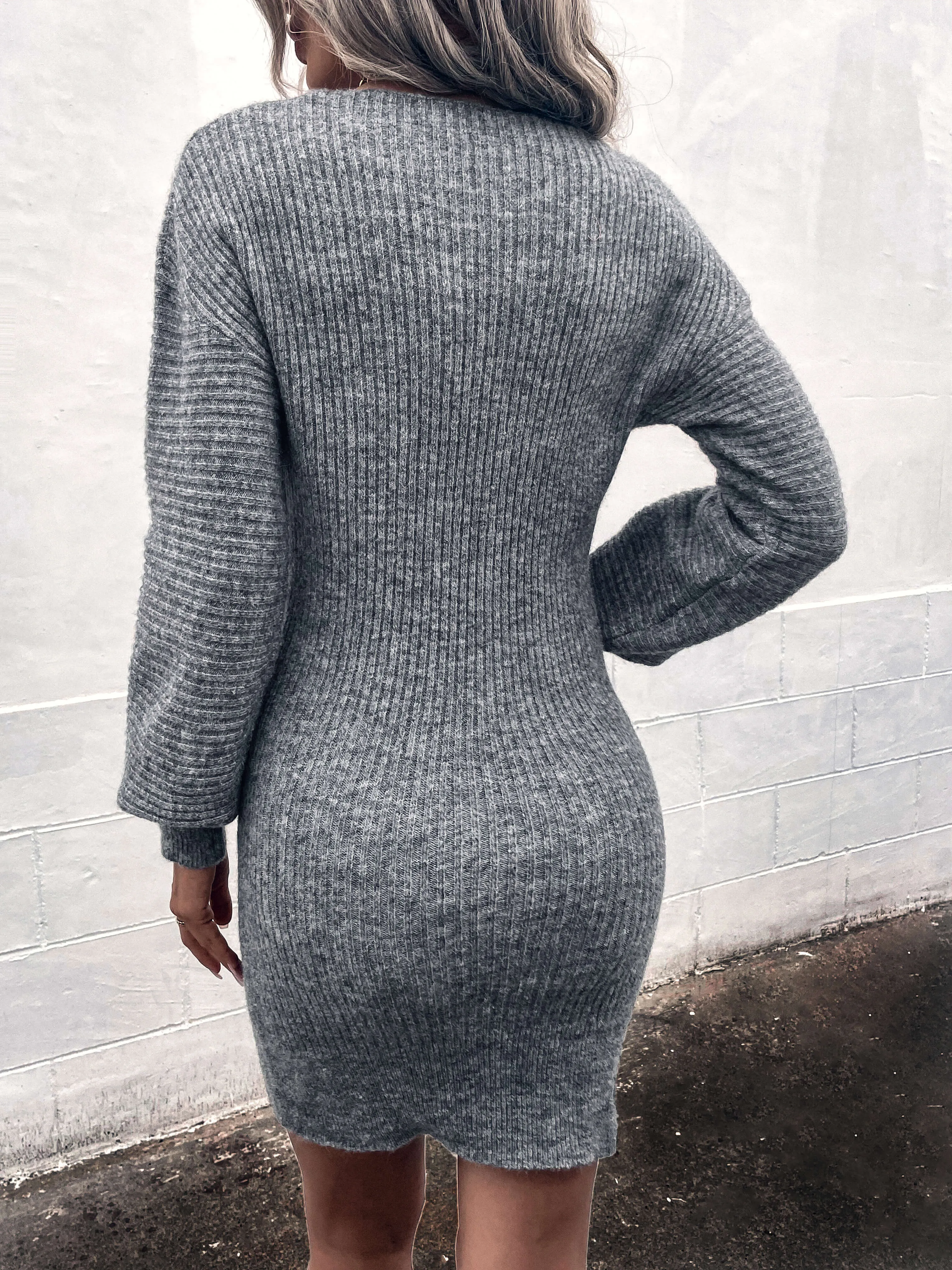 Claudias Knit Dress - Gray