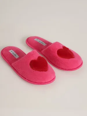 Closed Toe Heart Slipper - Pink