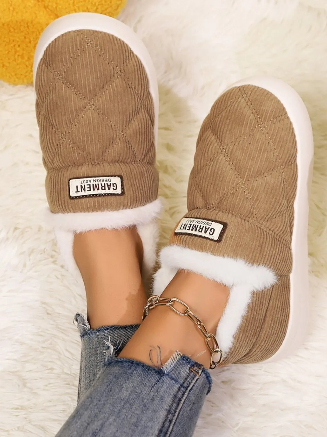 Cozy Corduroy Thermal Slippers