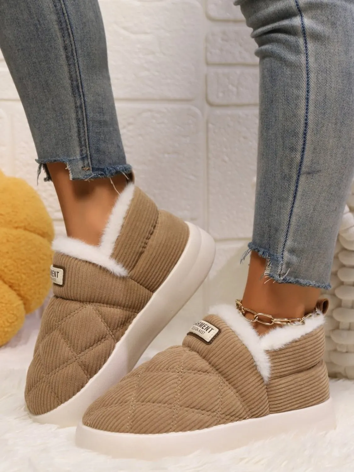 Cozy Corduroy Thermal Slippers
