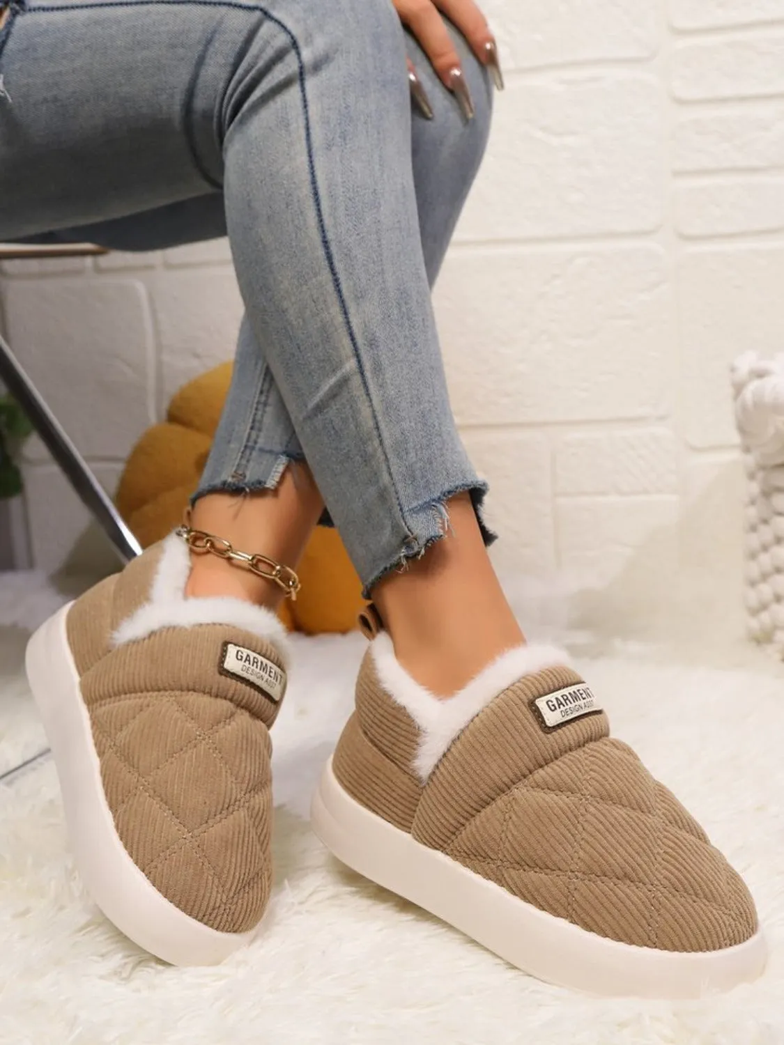Cozy Corduroy Thermal Slippers