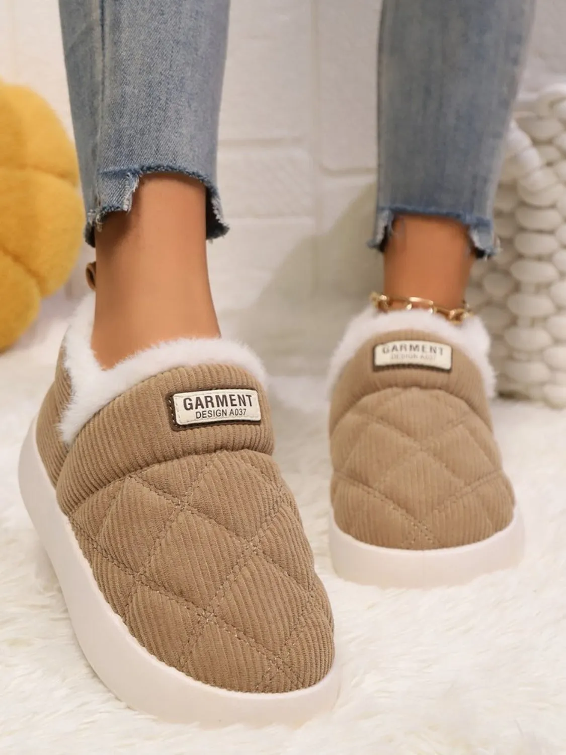 Cozy Corduroy Thermal Slippers