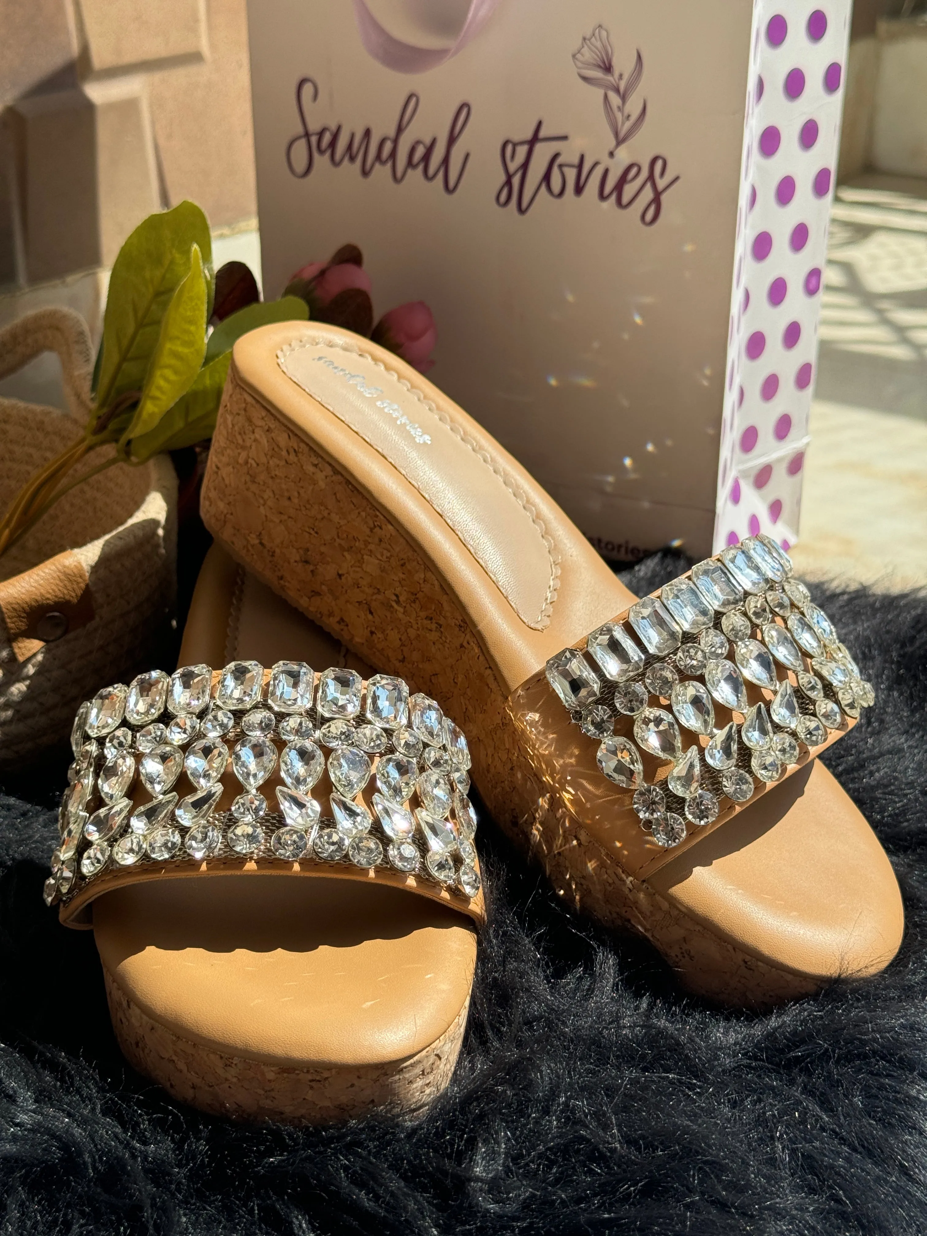 Crystal Luxe Platform Wedges