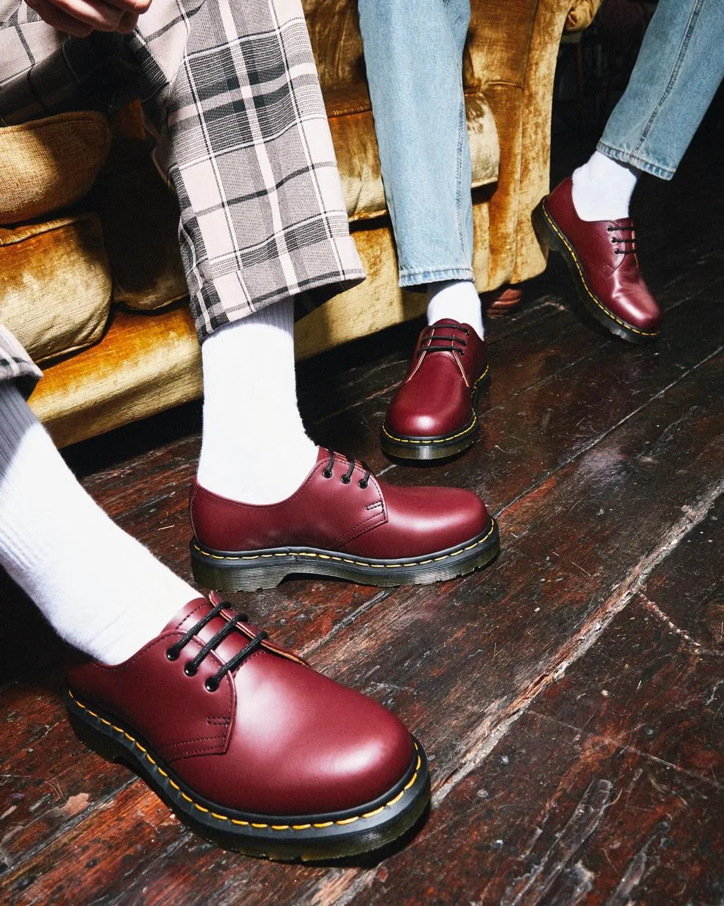 Dr Martens 1461 Smooth Leather Shoes Cherry Red