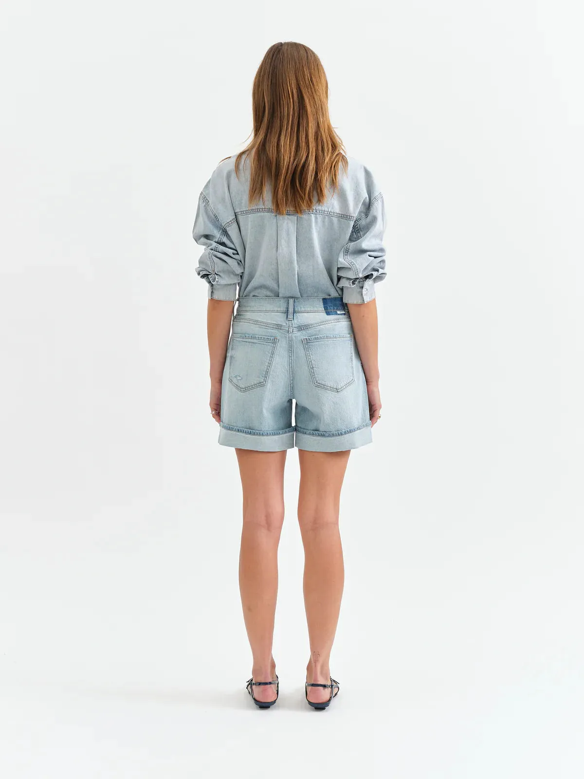 Easy Rider Mid Rise Short in Dew Drop