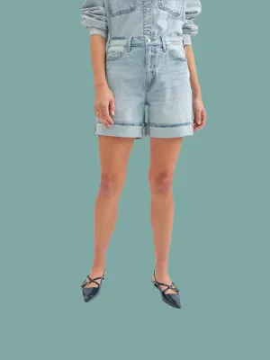 Easy Rider Mid Rise Short in Dew Drop