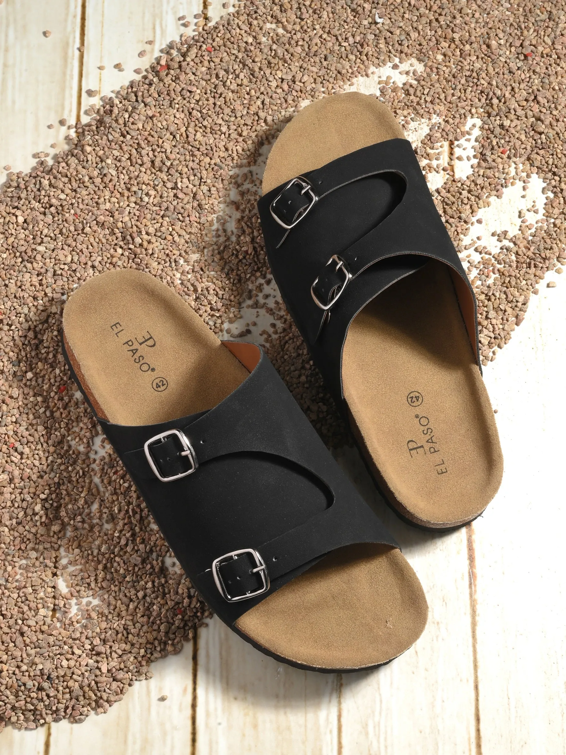 Ebony Dual-Strap Sandal